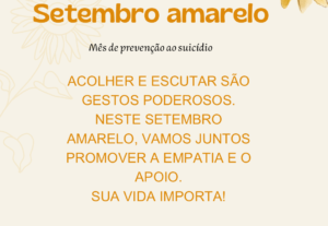 Eu vou fazer um Designer Gráfico sobre setembro amarelo