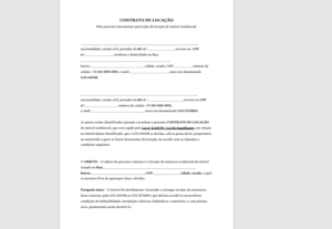 Eu vou criar um contrato de locação