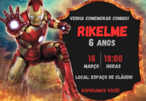 Eu vou Fazer o convite de sua festa.