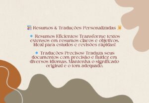 Eu vou fazer o melhor resumo e a melhor tradução para você