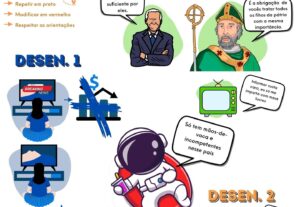 Eu vou revisar textos e fazer apresentações slides