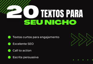 Eu vou escrever 20 textos para o seu nicho
