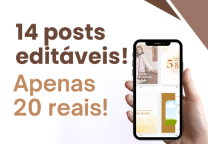 Eu vou te disponibilizar 14 posts editáveis