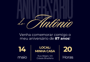 Eu vou fazer A arte do seu convite de aniversário