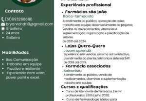 Eu vou Criar um currículo profissional para você