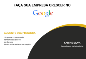 Eu vou cadastrar e melhorar a sua empresa no Google