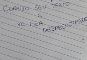 Eu vou realizar a correção do seu texto.