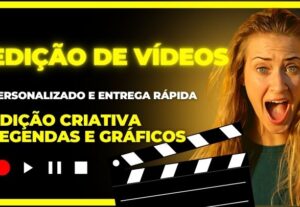 Eu vou editar o seu vídeo com ótima qualidade e rapidez.