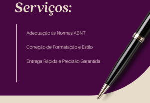 Eu vou realizar serviços de revisão e formatação acadêmica