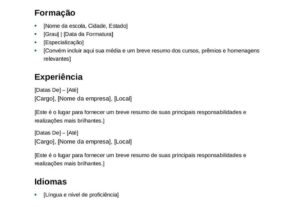 Eu vou montar seu currículo e carta de apresentação