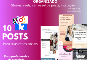 Eu vou Criar 10 posts exclusivos para suas redes sociais
