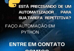 Eu vou faz um bot de automação para sua tarefa repetitiva