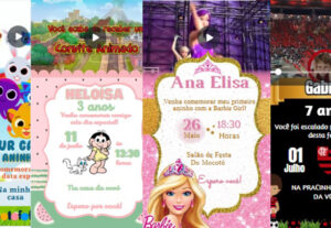 Eu vou criar um convite animado para sua Festa