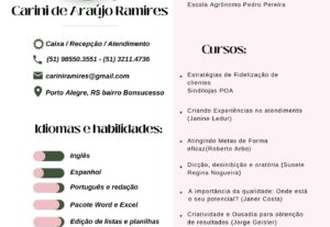 Eu vou fazer edição ou criação do seu currículo.
