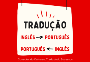 Eu vou realizar traduções de inglês/português.
