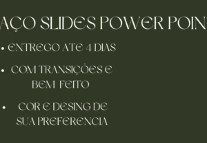 Eu vou Fazer Seus Slides de Apresentações Do Power Point