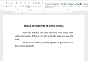 Eu vou editar e aprimorar seus arquivos de Word e Excel