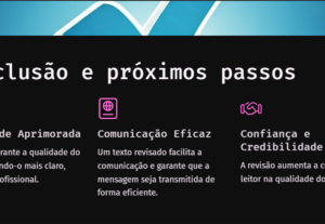 Eu vou fazer a revisão dos seus textos