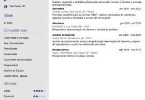 Eu vou fazer o seu currículo