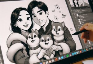 Eu vou criar uma arte digital em até 24h para você - sem IA