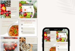 Eu vou enviar 120 artes editáveis para nutricionistas - canv...