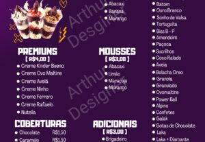 Eu vou criar o seu cardápio/menu em um dia