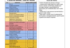 Eu vou montar um treino personalizado de musculação
