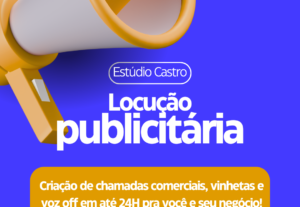 Eu vou gravar sua chamada comercial e/ou vinhetas