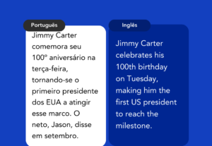 Eu vou traduzir textos do inglês para o português
