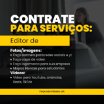 Eu vou criar Thumbnails, logo marcas, banners e editar vídeo...