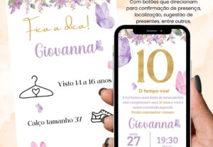 Eu vou criar convites digitais para sua festa ou comemoração