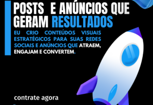 Eu vou criar posts e artes para suas redes sociais e anúncio...