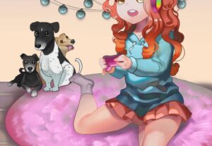 Eu vou desenhar um personagem ou ilustração para você.