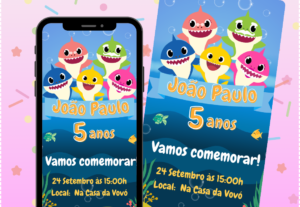 Eu vou fazer um convite digital animado para sua festa