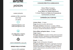 Eu vou transformar seu currículo num documento funcional.