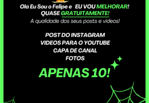 Eu vou fazer os posts para a sua empresa ou para vc mesmo
