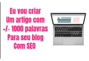 Eu vou Criar um artigo para seu blog