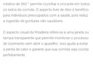 Eu vou escrever descrições de produtos para e-mmerce