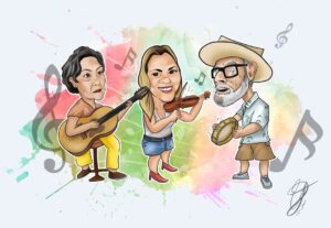 Eu vou fazer caricaturas engraçadas para qualquer ocasião