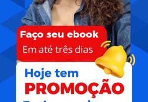 Eu vou fazer o seu ebook em até três dias