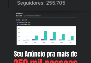 Eu vou divulgar seu anuncios pra 250 mil pessoas
