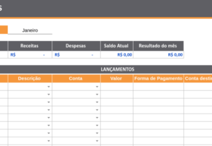 Eu vou desenvolver uma planilha personalizada