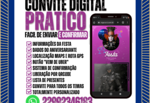 Eu vou fazer o Convite Digital para sua Festa