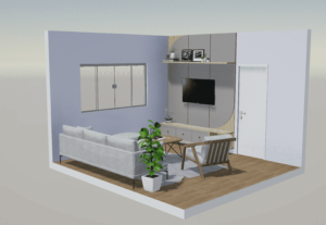 Eu vou modelar um ambiente 3d pra você