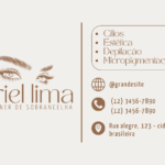 Eu vou fazer o layout de seu cartão de visita