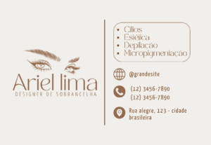 Eu vou fazer o layout de seu cartão de visita