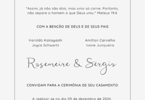 Eu vou fazer o seu convite de casamento