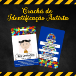 Eu vou criar seu crachá de identificação autista.