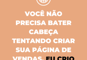 Eu vou criar a sua página de vendas