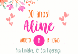 Eu vou criar o convite digital da sua festa.
